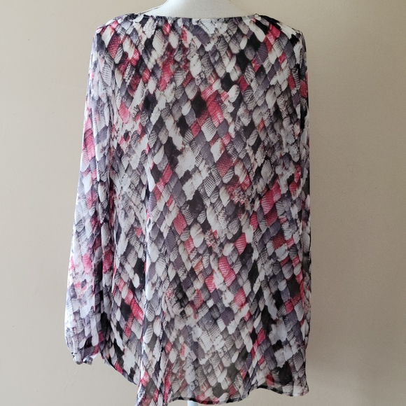 Liz Clairborne weave print blouse size 1X - Picture 5 of 6